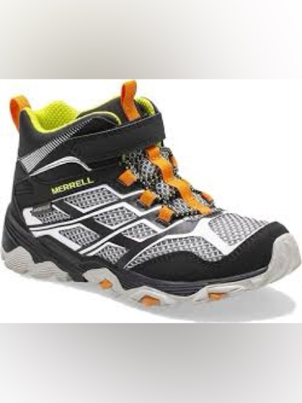 Merrell Kids Black and Orange Active Trail Sneaker 6.5 wide